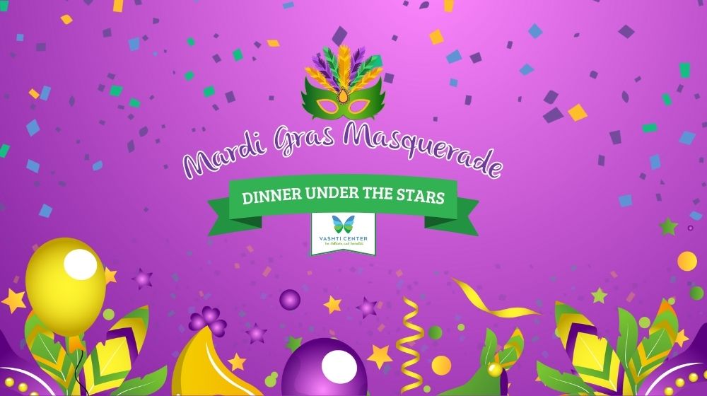 mardi gras masquerade event banner